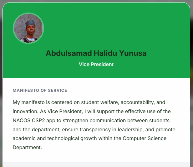 REST IN PEACE VP Abdulsamad Halidu Yunusa